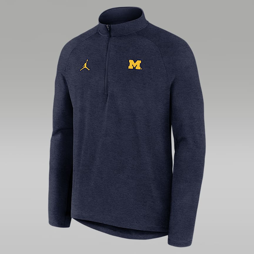 Michigan Sideline Men's Jordan Brand Dri-FIT College 1/2-Zip Top